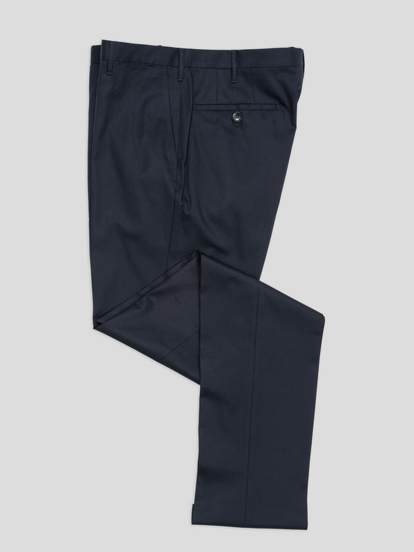 Rota Summer Dark blue pair of regular fit lightweight supima cotton trousers Hotsell