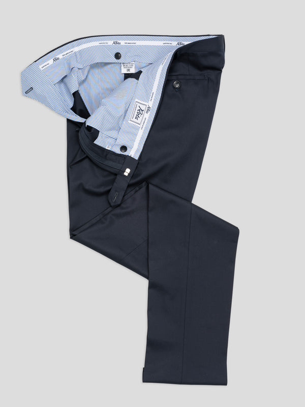Rota Summer Dark blue pair of regular fit lightweight supima cotton trousers Hotsell