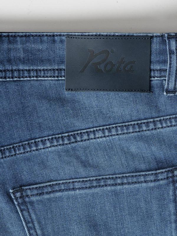 Rota Sport Summer Blue denim cotton 5 pockets trousers Vendite Flash