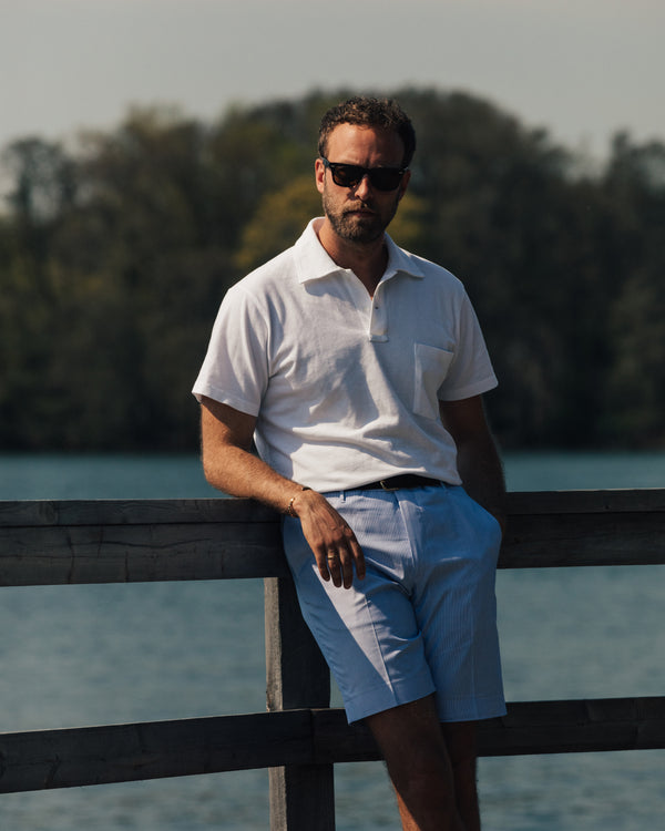 Rota Summer Sky blue pair of regular fit cotton bermuda Italia