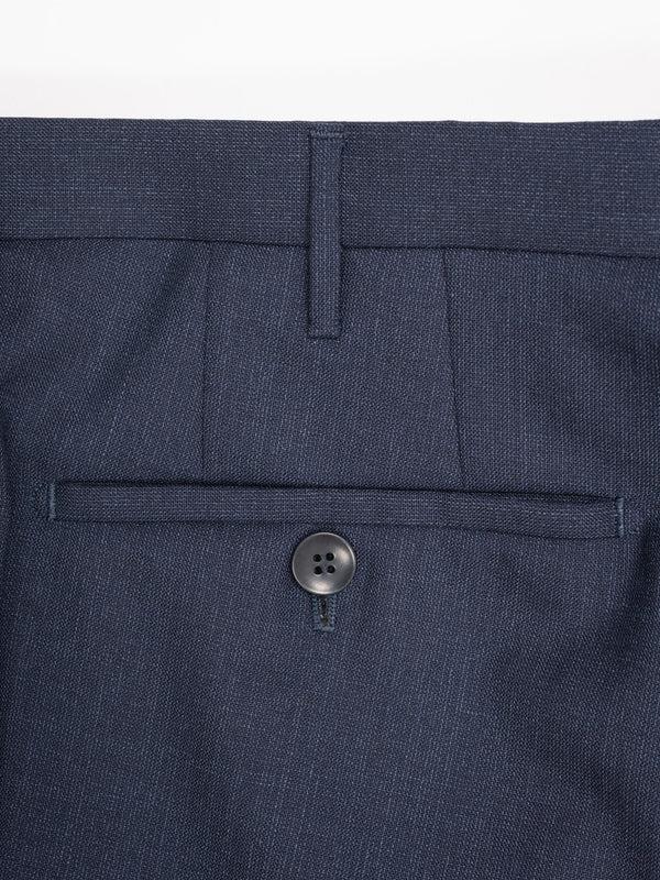 Rota Summer Dark blue pair of regular fit two ply wool trousers 2025