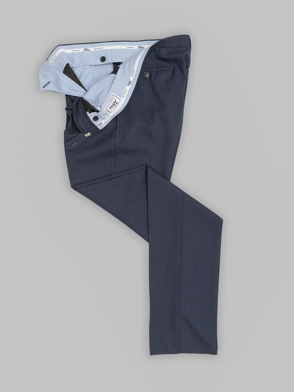 Rota Summer Dark blue pair of regular fit two ply wool trousers 2025