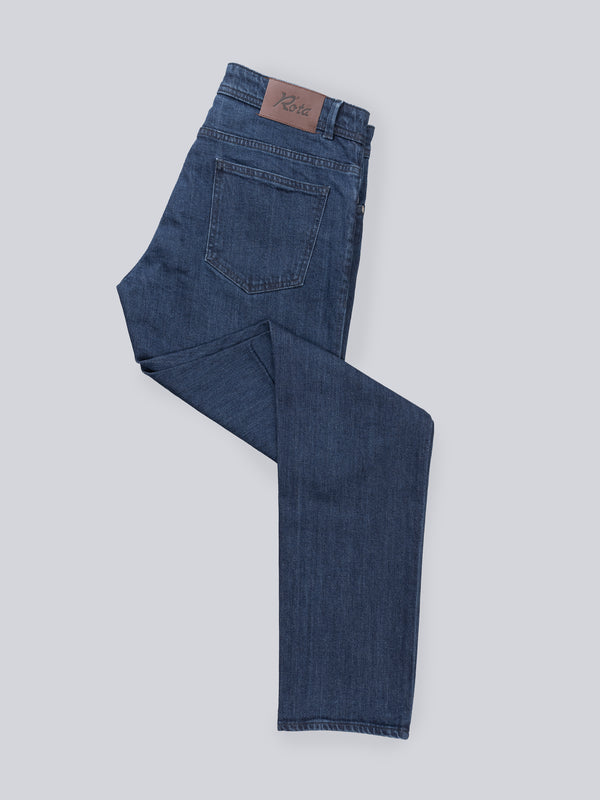 Rota Sport Four Seasons Dark blue denim cotton 5 pockets trousers Vendita