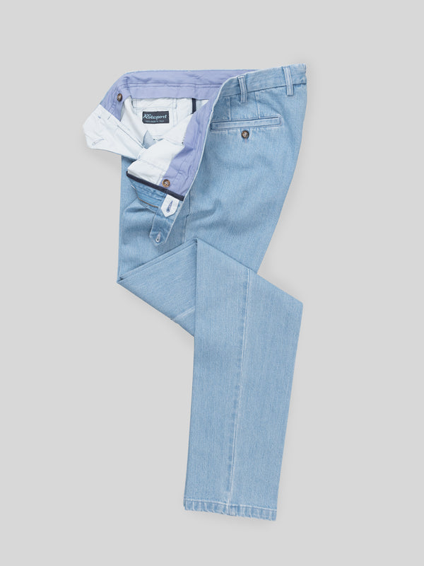Rota Sport Winter Light blue denim cotton sport trousers Promozione