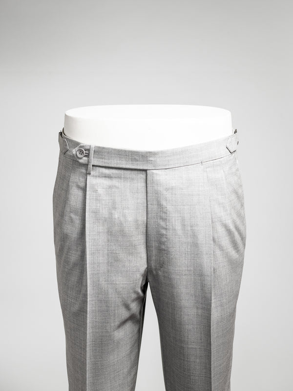 Rota Summer Light grey pair of regular fit wool trousers Soddisfazione Garantita