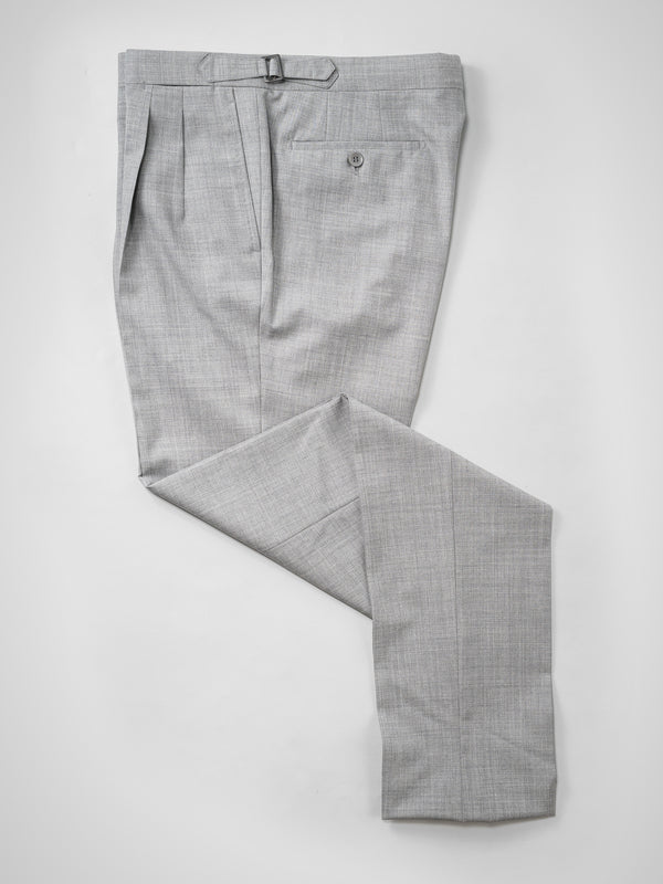 Rota Summer Light grey pair of regular fit wool trousers Soddisfazione Garantita