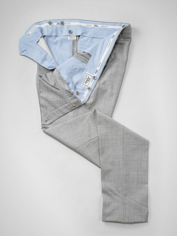 Rota Summer Light grey pair of regular fit wool trousers Soddisfazione Garantita