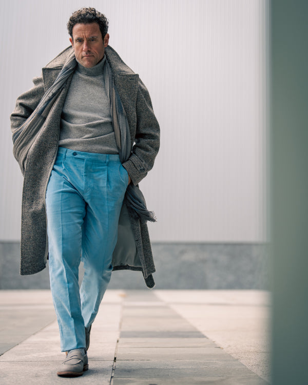 Rota Winter Azure corduroy medium wale trousers Qualità Garantita