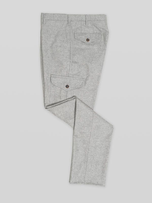 Rota Winter Light grey melange flannel cargo pockets Negozi Online