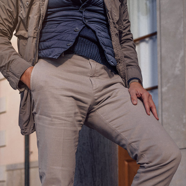 Rota Sport Winter Light Beige Cotton elastan sport trousers Affare Del Giorno