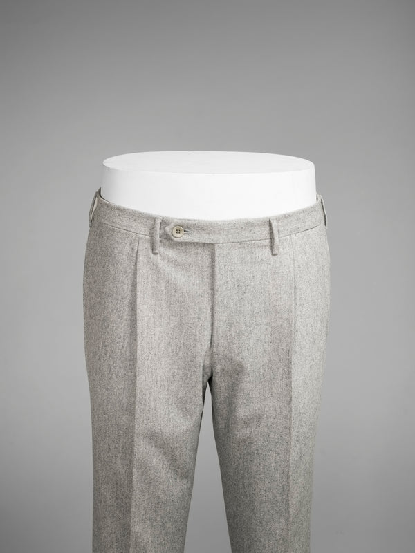 Rota Winter Light grey pair of regular fit wool flannel trousers Economico