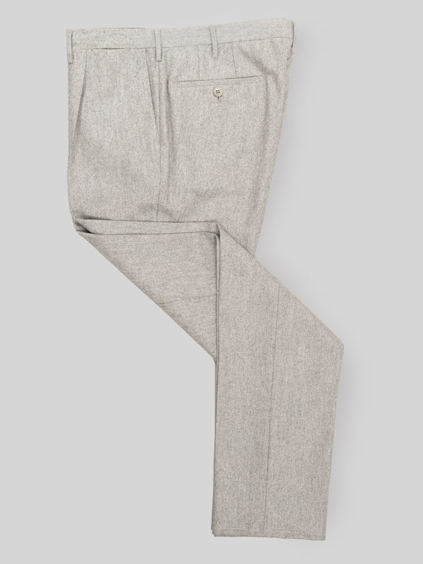 Rota Winter Light grey pair of regular fit wool flannel trousers Economico