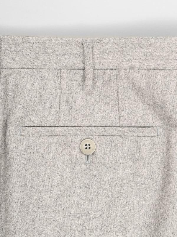 Rota Winter Light grey pair of regular fit wool flannel trousers Economico