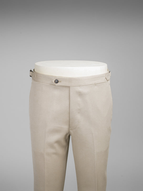 Rota Winter Light beige pair of regular fit cavalry twill wool trousers Online