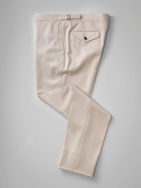 Rota Winter Light beige pair of regular fit cavalry twill wool trousers Online