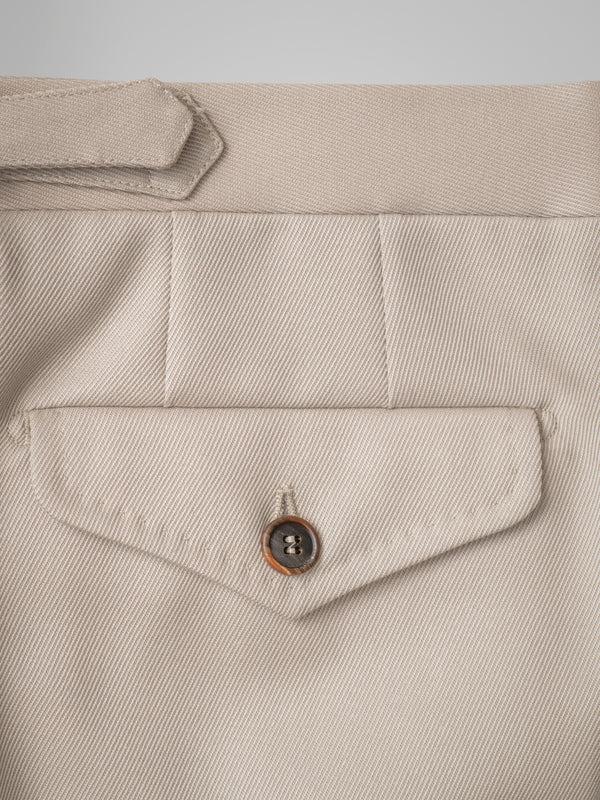 Rota Winter Light beige pair of regular fit cavalry twill wool trousers Online