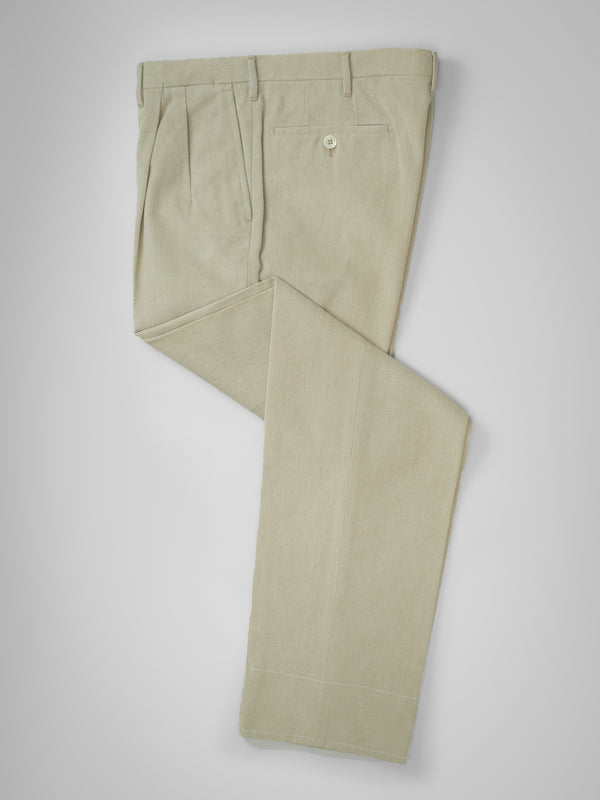 Rota Winter Light beige pair of regular fit cotton stretch trousers Saldi