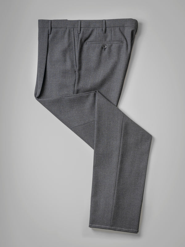 Rota Winter Dark grey pair of regular fit four ply wool trousers Vendita Calda