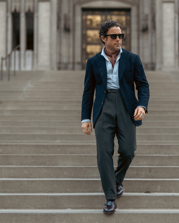 Rota Summer Venezia dark grey wool trousers Saldi Di Fabbrica