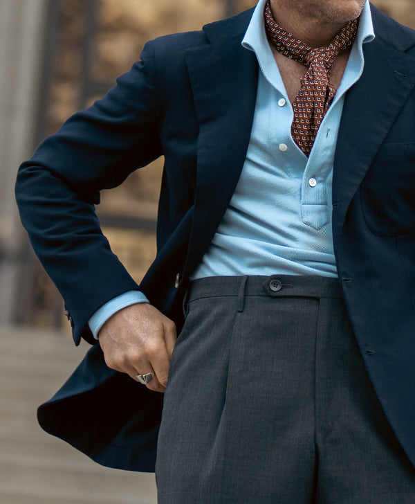 Rota Summer Venezia dark grey wool trousers Saldi Di Fabbrica
