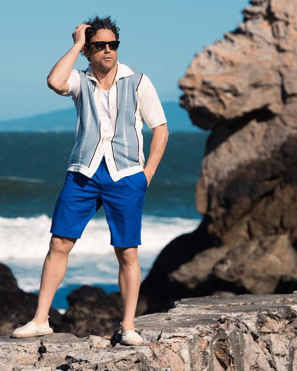Rota Summer Bright blue cotton bermuda Negozio