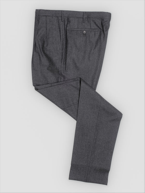 Rota Winter Medium grey flannel trousers-2pleats Moda