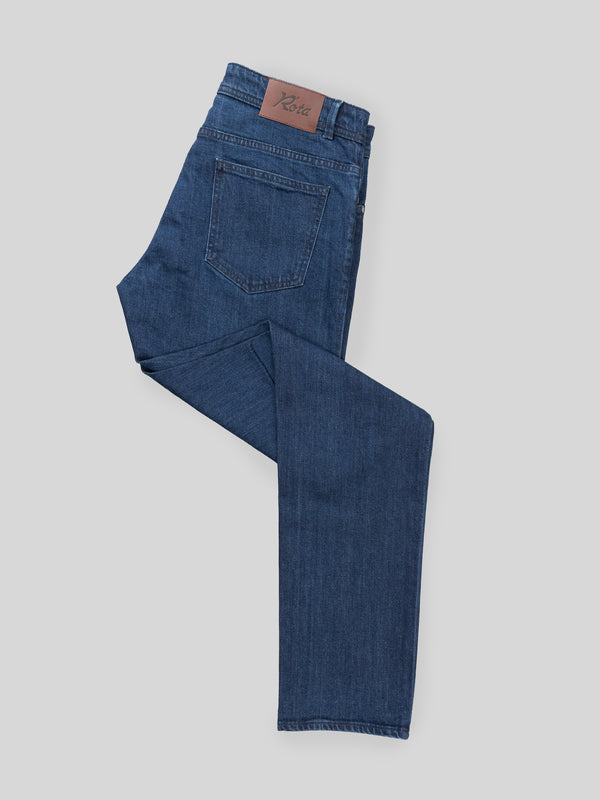 Rota Sport Four Seasons Medium blue denim cotton 5 pockets trousers 2025
