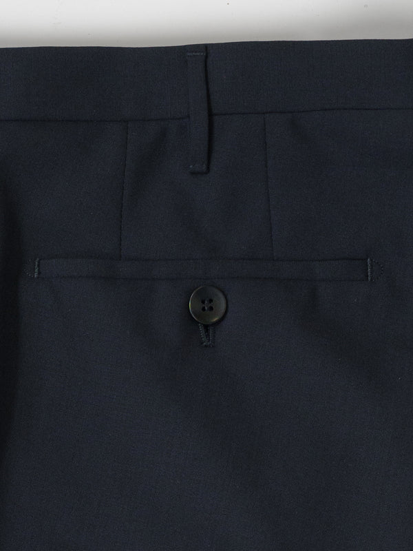 Rota Summer Navy blue elastic wool slim fit trousers Spedizione Gratuita