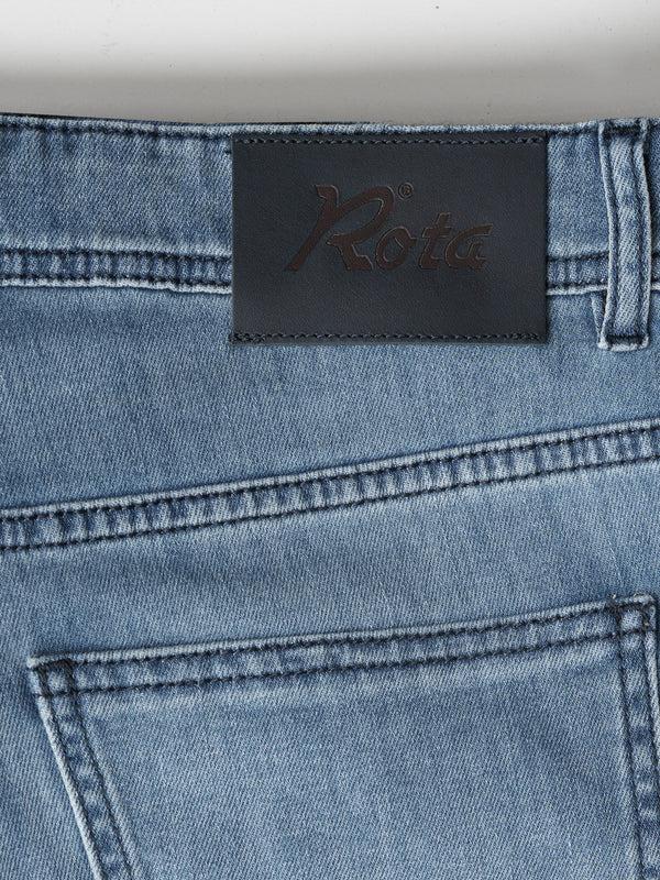 Rota Sport Summer Light blue denim cotton 5 pockets trousers Soddisfazione Garantita