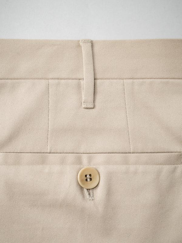 Rota Four Seasons Beige pair of regular fit cotton trousers Economico