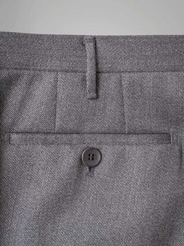 Rota Winter Dark grey pair of regular fit covert wool trousers In Vendita