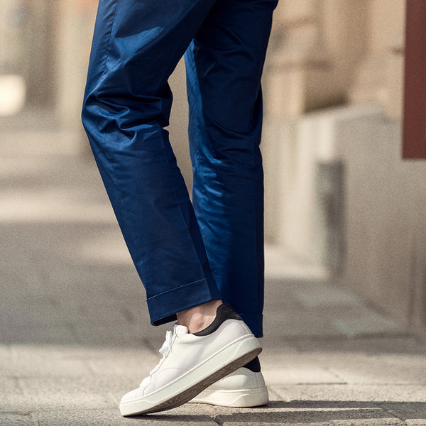 Rota Summer Blue lightweight cotton elastan trousers Vendite Flash