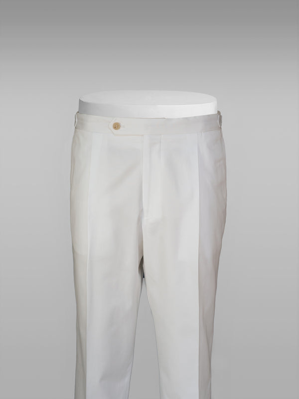 Rota Summer white supima cotton trousers Negozio