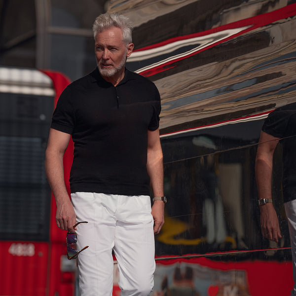 Rota Summer white supima cotton trousers Negozio
