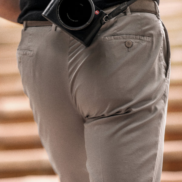 Rota Sport Summer Beige cotton supima sport trousers 1 pleat In Saldo