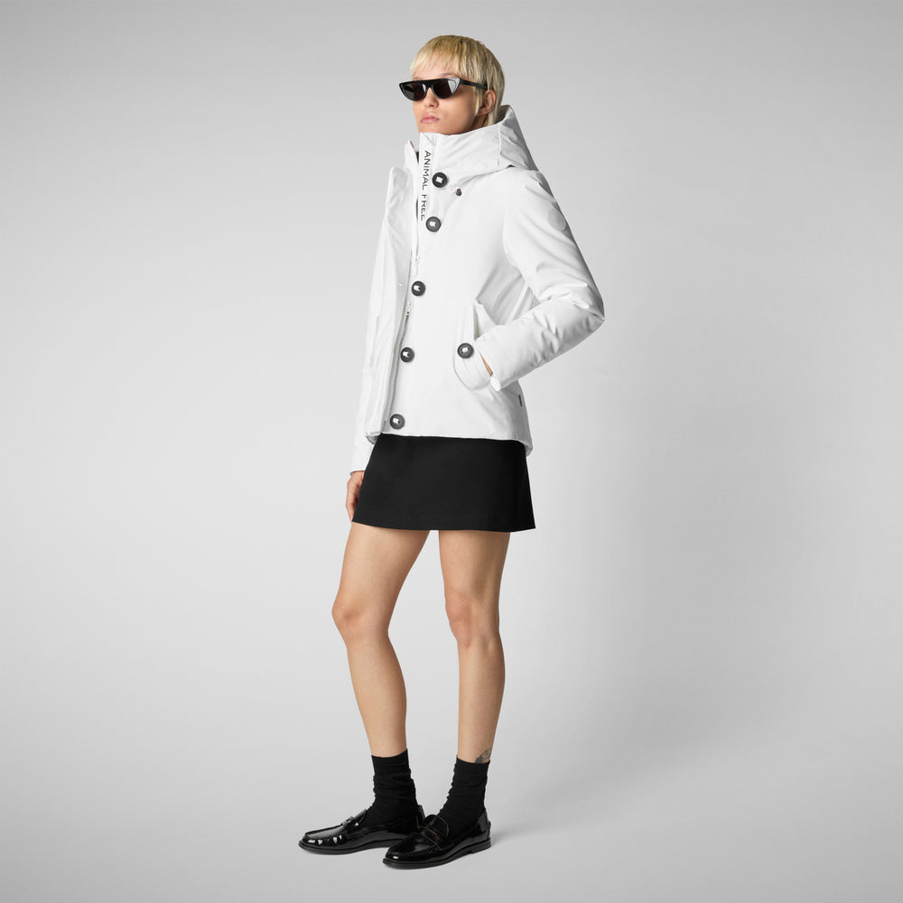 Save the duck PARKA DONNA CON CAPPUCCIO SHANON WHITE Economico