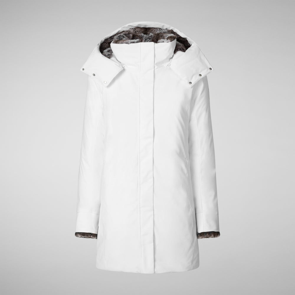 Save the duck PARKA DONNA CON CAPPUCCIO SAMANTAH WHITE Online