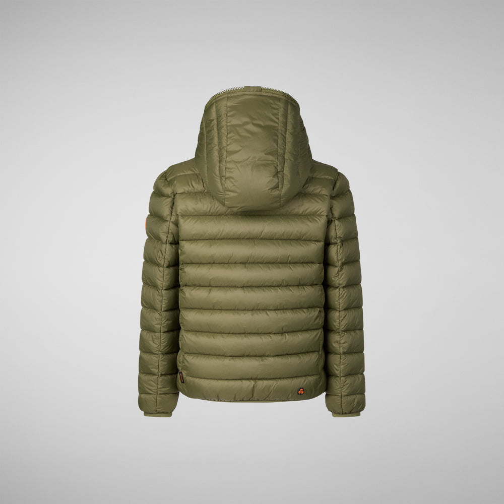 Save the duck PIUMINO ANIMAL FREE BAMBINO FINNEGAN DUSTY OLIVE Vendita