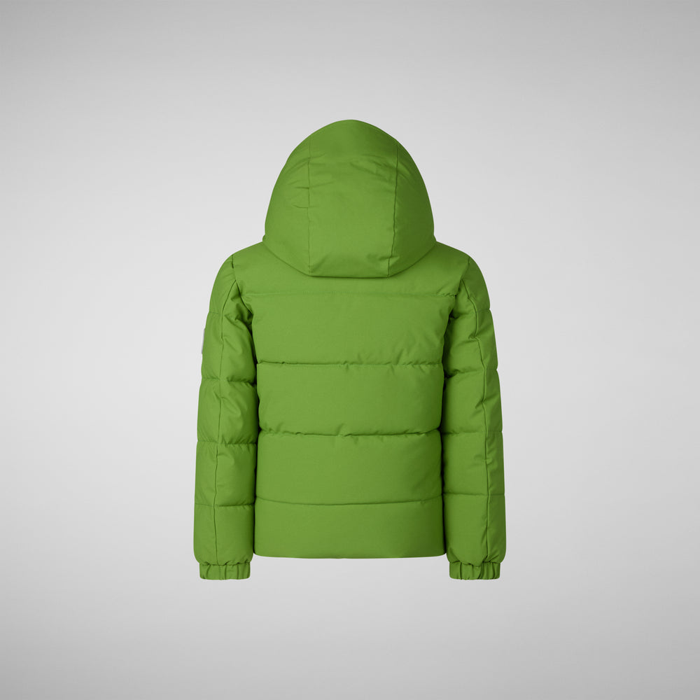 Save the duck PARKA CON CAPPUCCIO BAMBINO KLAUS VERDE ERBA Soddisfazione Garantita