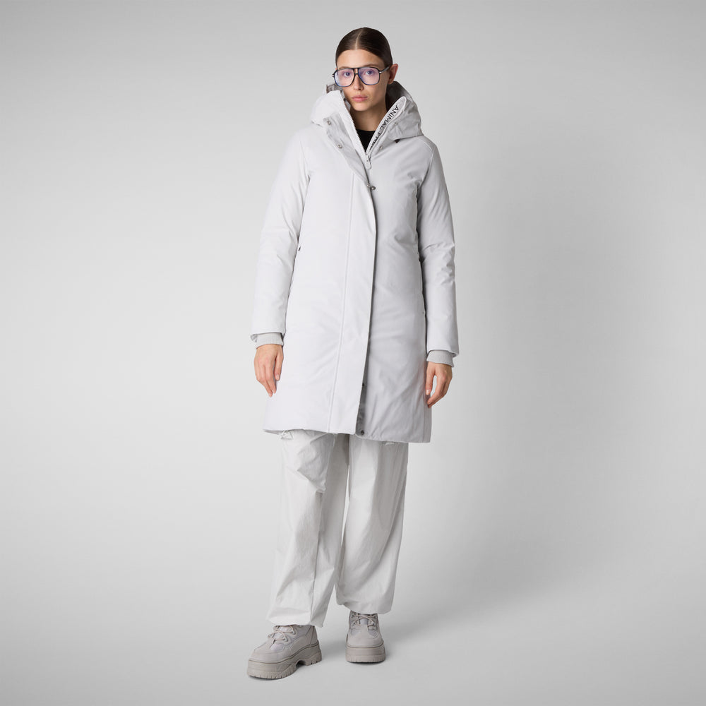 Save the duck PARKA DONNA CON CAPPUCCIO SIENNA GRIGIO NEBBIA Negozi Online