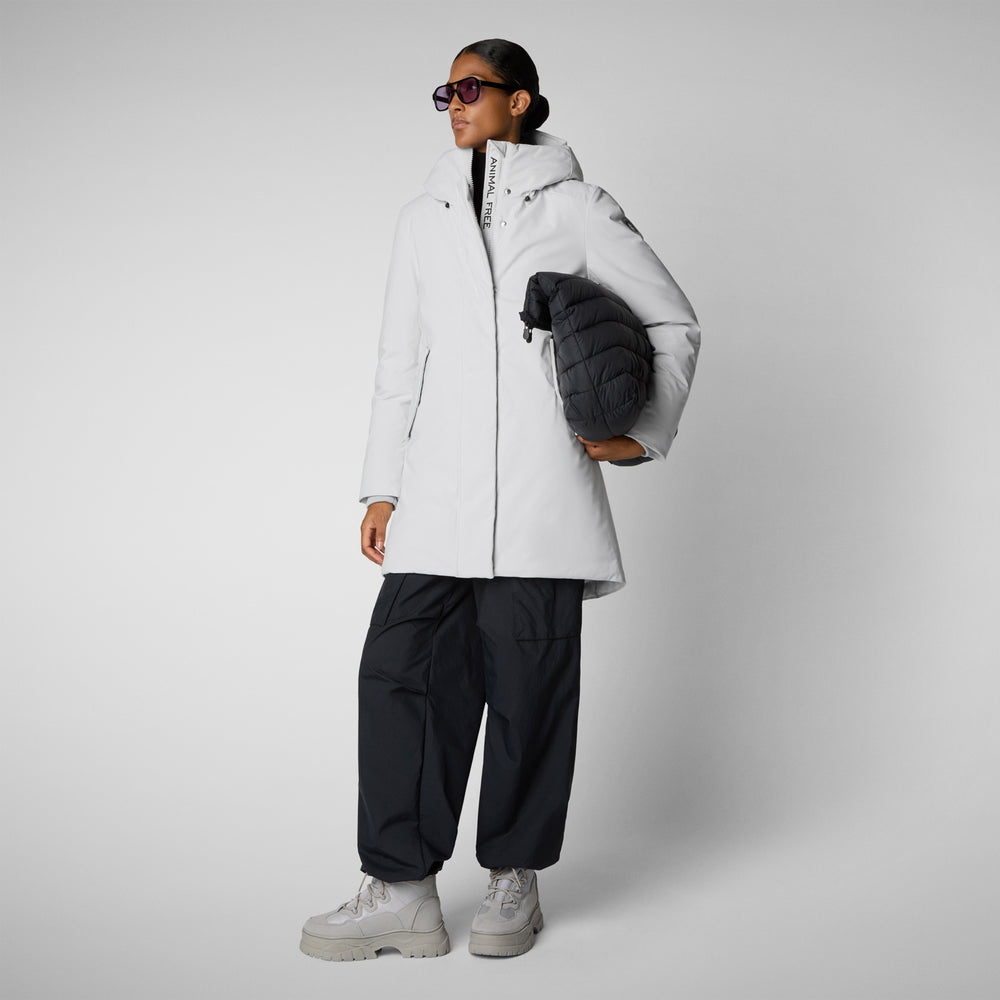 Save the duck PARKA DONNA CON CAPPUCCIO NELLIE GRIGIO NEBBIA Acquista Ora