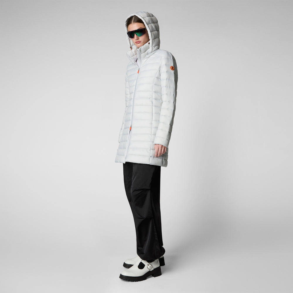 Save the duck PIUMINO ANIMAL FREE CON CAPPUCCIO DONNA CAROL GRIGIO GHIACCIO Shopping Online