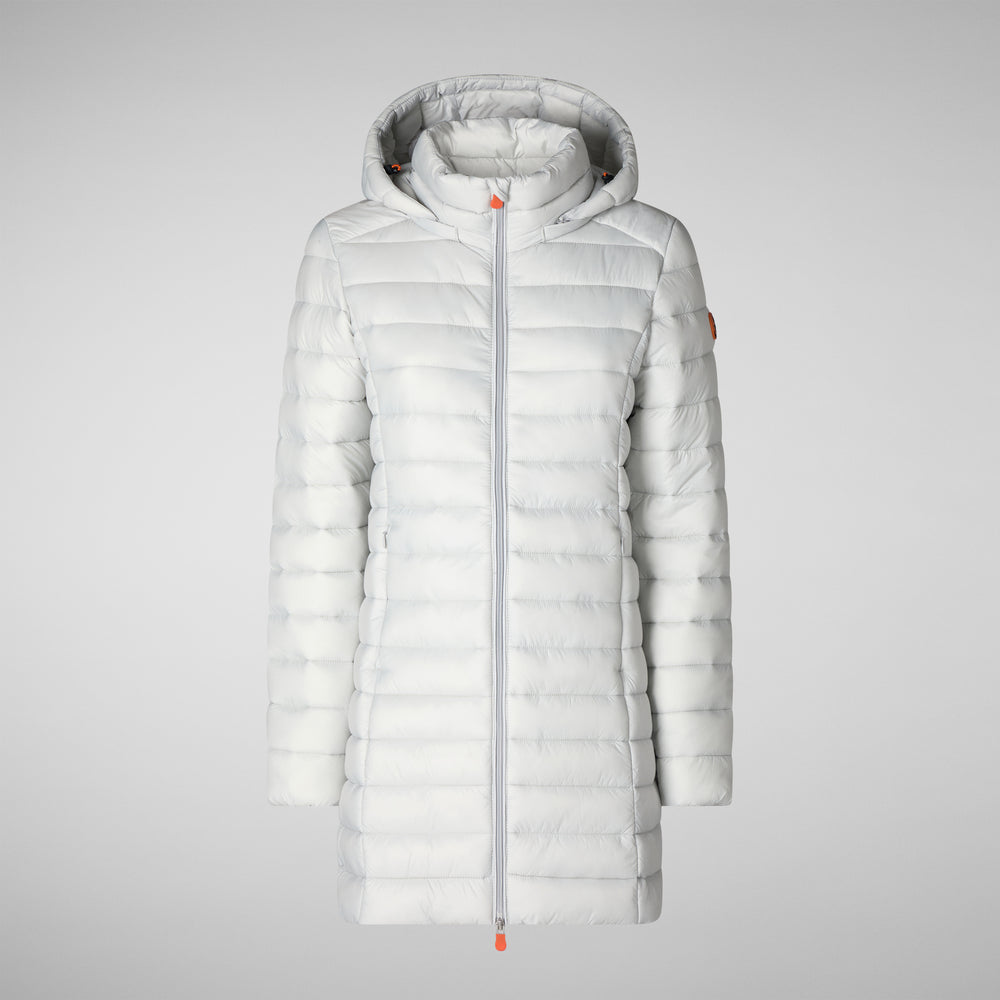 Save the duck PIUMINO ANIMAL FREE CON CAPPUCCIO DONNA CAROL GRIGIO GHIACCIO Shopping Online