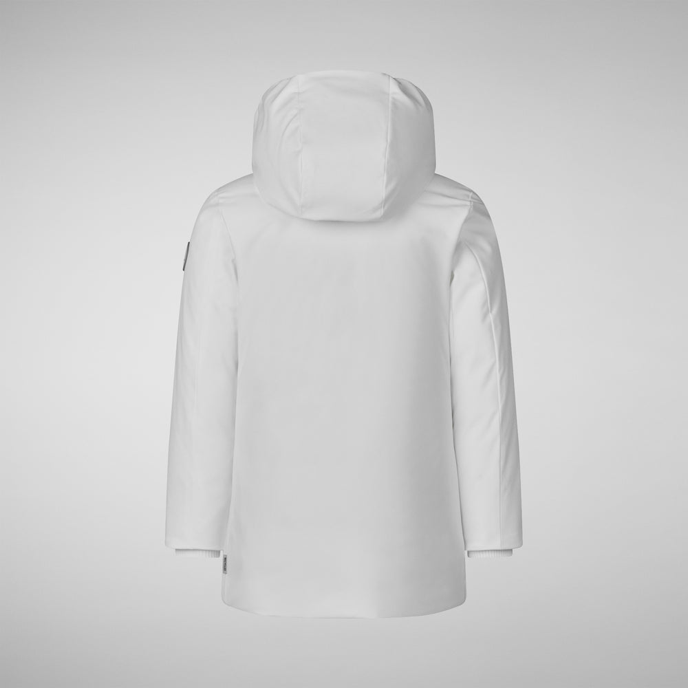 Save the duck PARKA CON CAPPUCCIO BAMBINA ALLY WHITE Sconto