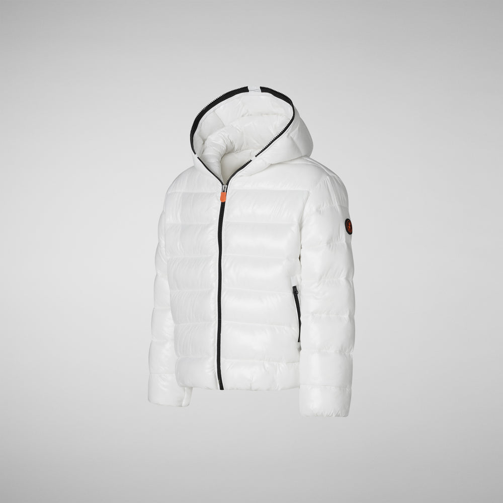 Save the duck BOMBER CON CAPPUCCIO BAMBINA IMARA BIANCO Vendita Economica