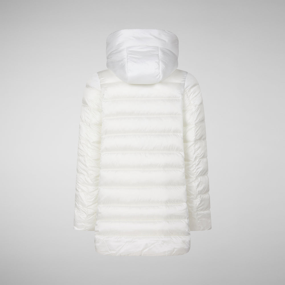 Save the duck PIUMINO ANIMAL FREE CON CAPPUCCIO BAMBINA ORIANA BIANCO Offerte