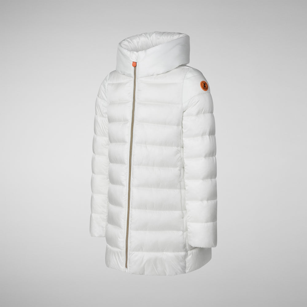 Save the duck PIUMINO ANIMAL FREE CON CAPPUCCIO BAMBINA ORIANA BIANCO Offerte