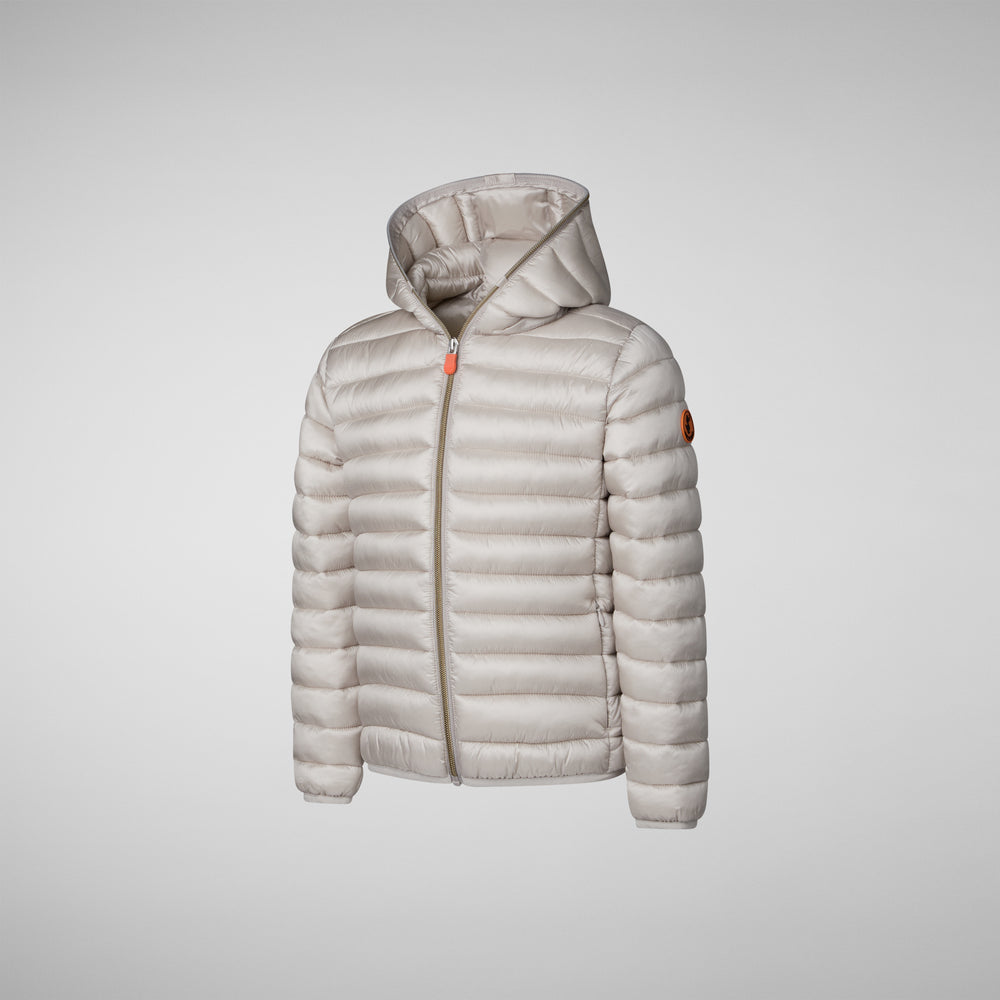 Save the duck PIUMINO ANIMAL FREE BAMBINA IRIS RAINY BEIGE Vendita Economica