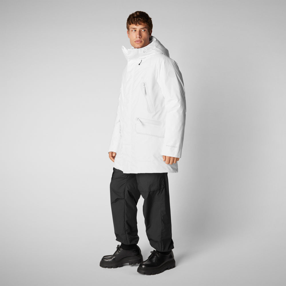 Save the duck PARKA UOMO HARVEY IN WHITE Vendite Flash