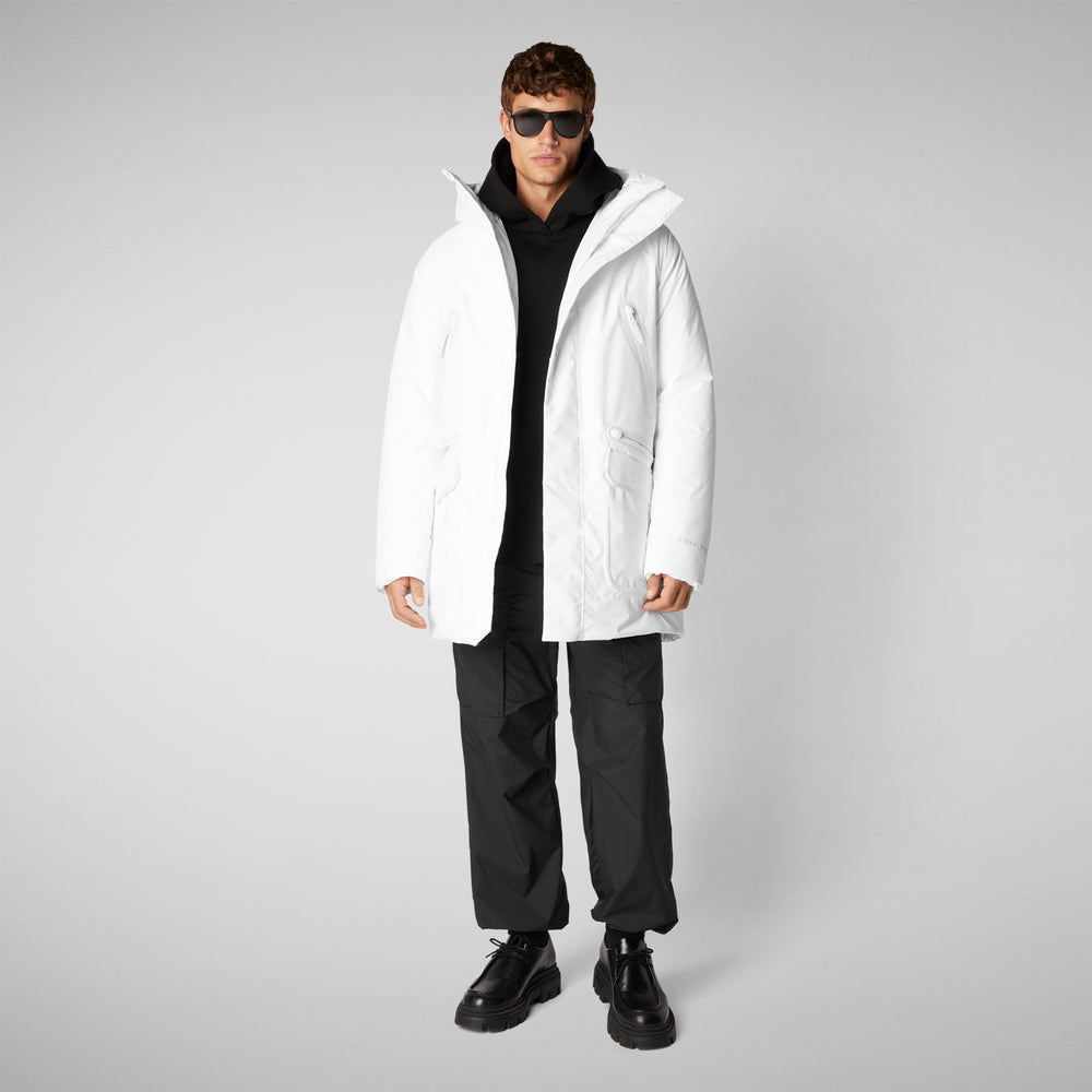 Save the duck PARKA UOMO HARVEY IN WHITE Vendite Flash